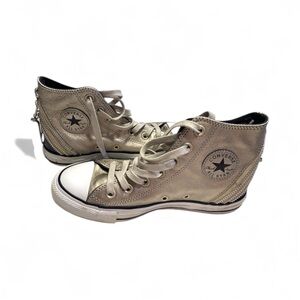 Converse Metallic Pewter Tri Zip All Star Chuck Taylor High-Top Sneakers Size 6